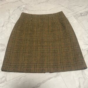 Vintage Plaid Brown Skirt from NYCC